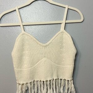 Wild‎ Fable Cream Knit Fringe Camisole